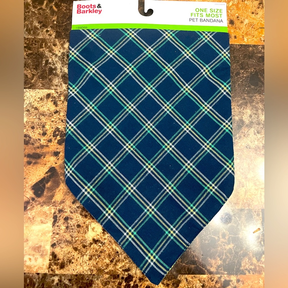 Plaid pet bandana